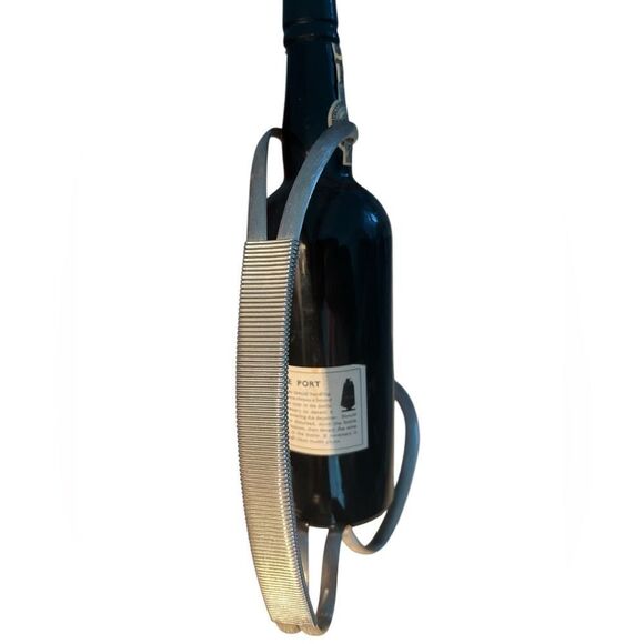 Napier Mid Century Modern Brushed Silver Bottle Holder Wine Lover Must Have ! - Picture 6 of 8